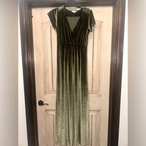 Baltic Born Olive Green Velvet Maxi